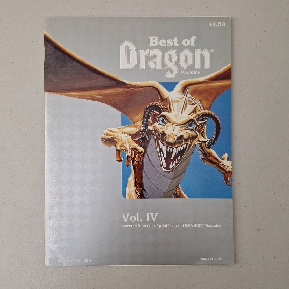 Best of Dragon Vol. IV 4 magazine D&D TSR Basic Dungeons Dragons  1985